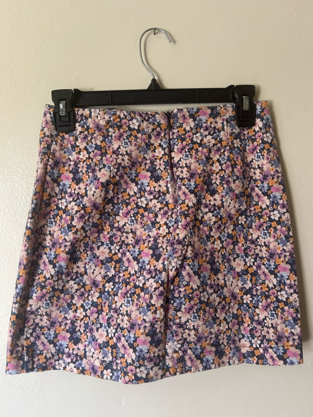 Garden Girl 6 MiniSkirt Lavender Floral Print Boho Fairy Chic Girly Whimsical